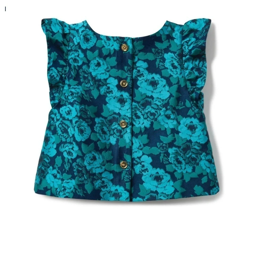 Janie and Jack - Floral Jacquard Top - size 6